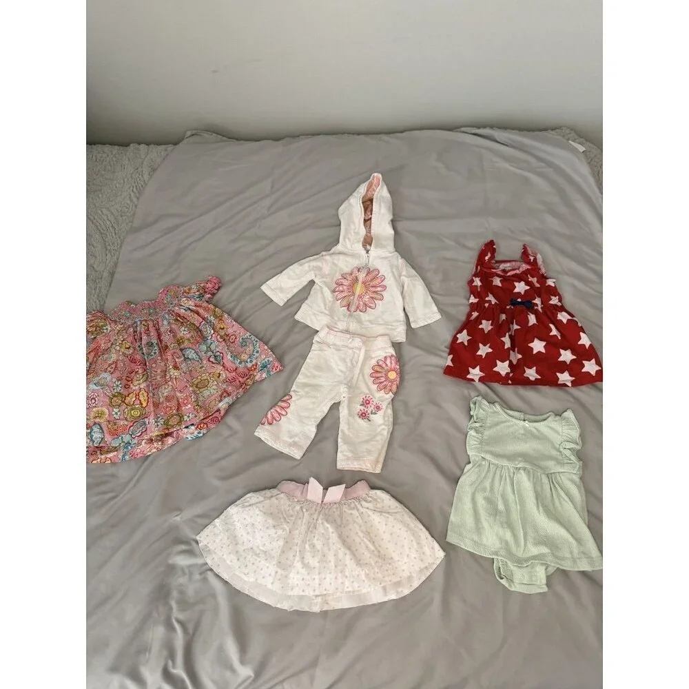 Baby Girl Clothing Lot 3M–6M Smock Candy Carter’s GAP Koala Kids 5 Pc Outfit Set